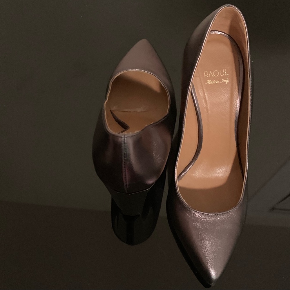 Raoul Pointed wedge heel, size 5